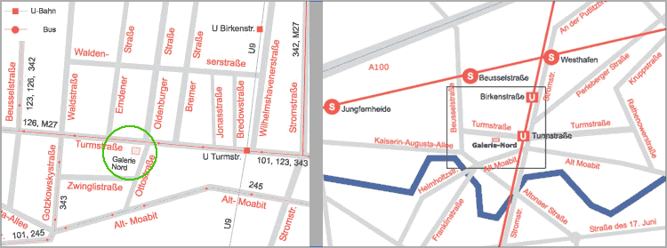 Anfahrt Kunstverein Tiergarten
